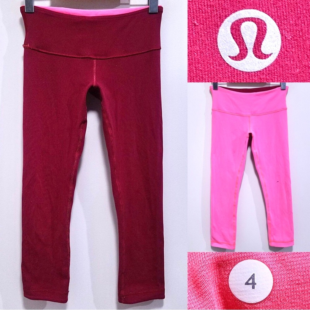 Lululemon reversible under wunder crop 23”